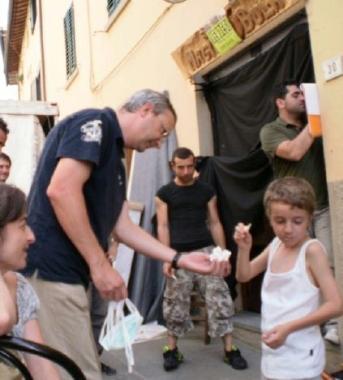 Una fase delle riprese 