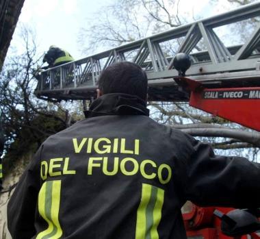 Vigili del fuoco in azione    