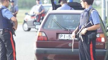 Un controllo dei carabinieri nelle nostre zone