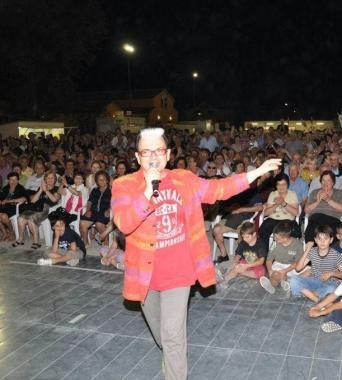 Cristiano Malgioglio alla sagra del pesce