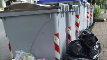<b>RIFIUTI.</b> Un cassonetto