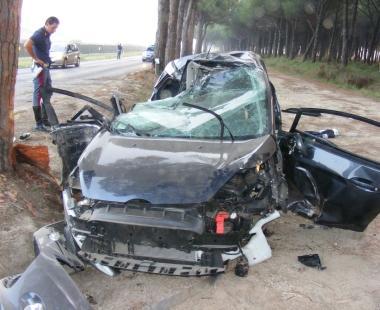 Lauto distrutta nellincidente 