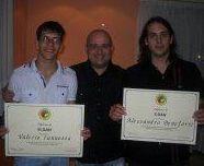 Valerio Iannotta e Alessandro Beneforti con il maestro Enrico Esterasi           