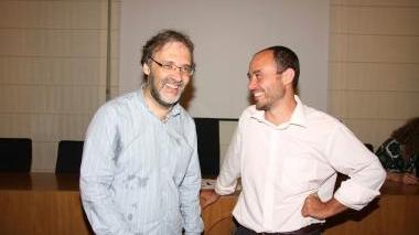 Lo scrittore Marco Lucchesi con l’assessore Rolle