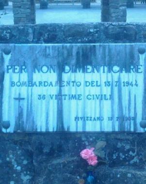 La lapide a Fivizzano 