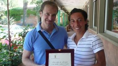 <b>PREMIATA</b> La tennista Francesca Schiavone con Toti Sanzo