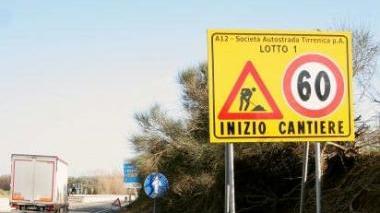 L’inizio del cantiere della Tirrenica A destra l’attuale Variante