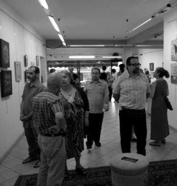 Visitatori alla mostra 