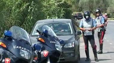 Un posto di blocco dei carabinieri