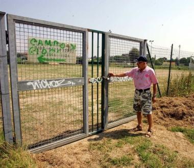 Il campo che &egrave; stato recintato a Ponzano 