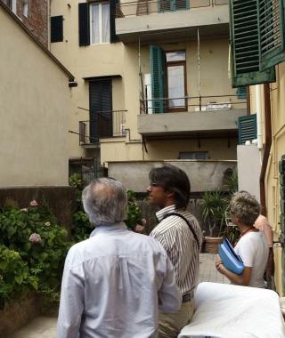Il cortile interno al complesso 