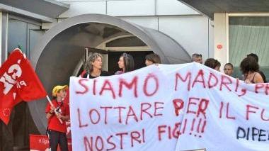 Una manifestazione delle dipendenti Ser.In