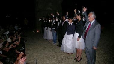 Una scena dello spettacolo Mi chiamo Andrea 