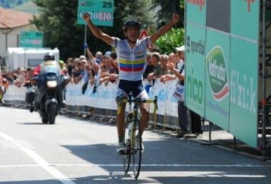 Larrivo vittorioso di Monsalve nella tappa di Vitolini del Girobio 