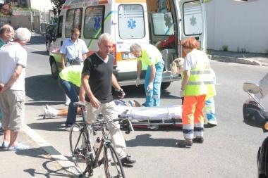 Il soccorso ieri mattina a Salviano 