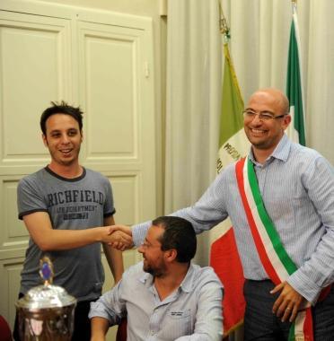 Il gruppo che ha partecipato alla gara e il ricevimento del sindaco 