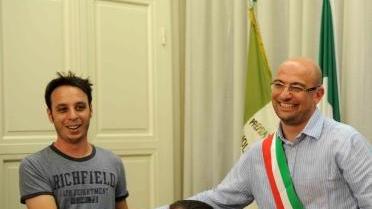 Il gruppo che ha partecipato alla gara e il ricevimento del sindaco