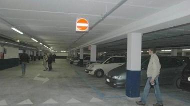 L’interno del parcheggio interrato nella ex caserrma Mazzini (Vip)