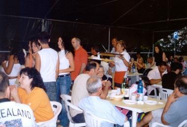 Il tipico ristorante di una delle tante sagre della zona 