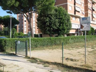 La recinzione per i cani in via degli Etruschi 
