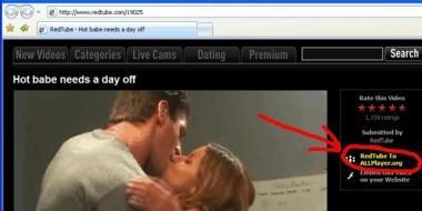 <b>RED TUBE </b>Una pagina della piattaforma a luci rosse sul web   