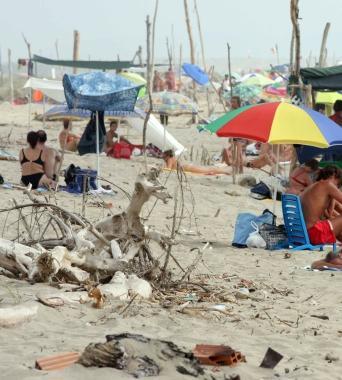 Sulla spiaggia alla Lecciona 