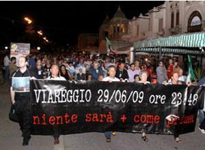 Strage Viareggio, presidio dei comitati per Matteoli a Versiliana