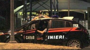 Un posto di controllo dei carabinieri