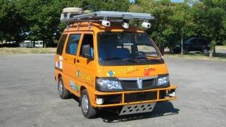 Uno dei quattro Porter Power Electric impegnati nel viaggio