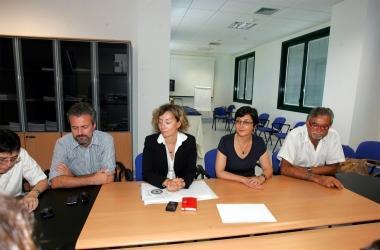 Lassessore Scaramuccia al centro con il sindaco Cappelli 