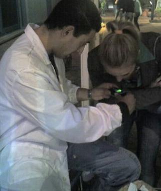 Un alcol test alluscita di un locale notturno   
