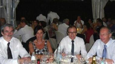 Gronchi (il secondo da dx) con Gabbanini e Pieroni