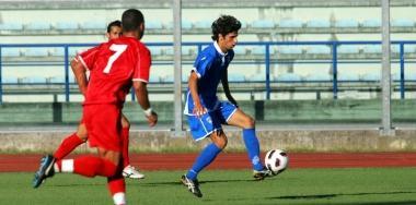 Diego Fabbrini in azione nel corso dellamichevole disputata ieri al Carlo Castellano contro il Gavorrano 
