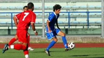 Diego Fabbrini in azione nel corso dell’amichevole disputata ieri al Carlo Castellano contro il Gavorrano