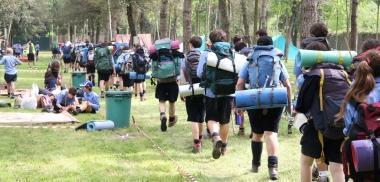 Un gruppo scout durante una normale esercitazione (foto di archivio) 