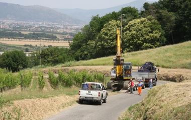 Proteste durante i lavori di Terna   