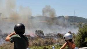 Fiamme sulla strada del Quagliodromo