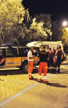 I mezzi di soccorso alle Gorette sabato sera