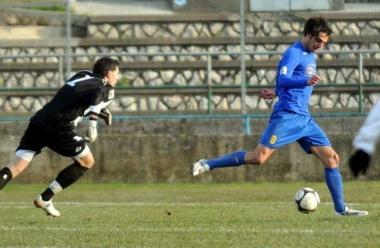 Marco Guidone in azione allo stadio dei Marmi 