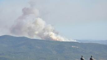 <b>LE LINGUE DI FUOCO.</b> Sulla collina di Montorsaio sul versante che guarda Roccastrada