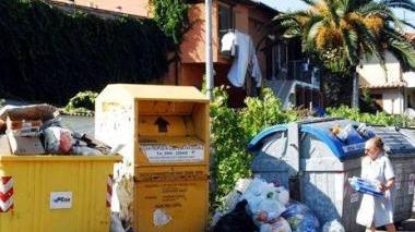 I cassonetti maleodoranti e stracolmi a Carpani