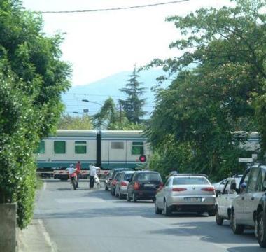 Il passaggio a livello di via Ingrillini  