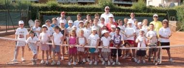 <b>FUTURO.</b> Il gruppo delle giovani racchette della Cooperativa Tennis Banditella 