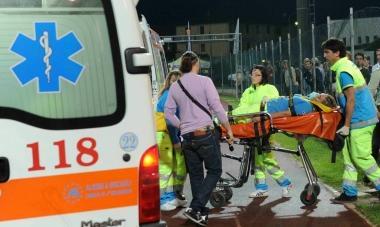 Un intervento di soccorso del 118  