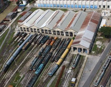 Il deposito di via Provinciale Pisana visto dallalto 