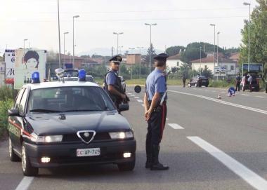 Un controllo dei carabinieri  