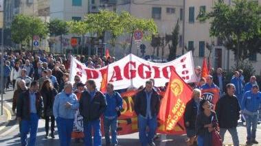 Un momento di uno sciopero nelle nostre zone
