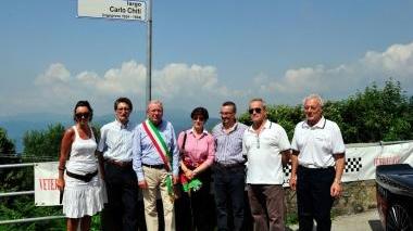 Inaugurazione del piazzale della Collina in basso l’ing. Chiti