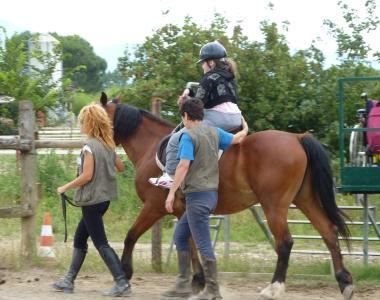 Sopra un bambino impara a conoscere il cavallo A sinistra linizio di una lezione  