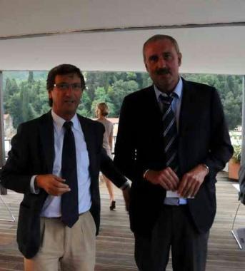 Il sindaco Zubbani con Mian e a destra con Ricci e Buffon 